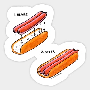 The Double Dog Before And After Sticker